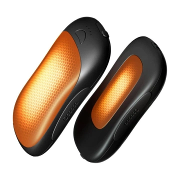 Ocoopa UT3 Pro Handwärmer mit Powerbank-Funktion 2x5000 mAh USB-C Orange-Schwarz