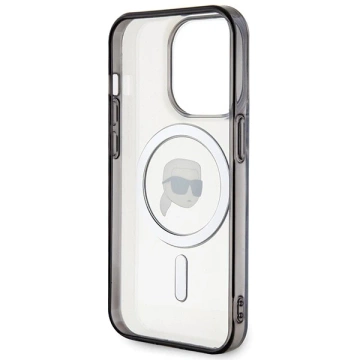 Etui Karl Lagerfeld KLHMP15XHKHNOTK do iPhone 15 Pro Max 6.7" transparent hardcase IML Karl`s Head MagSafe
