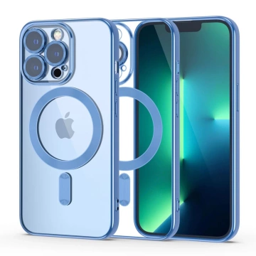 Ring MagShine Hülle für MagSafe für iPhone 13 Pro Himmelblau