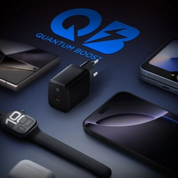 Ładowarka Sieciowa Spigen Essential EE201EU 20W USB-C GaN Quantum Boost Black
