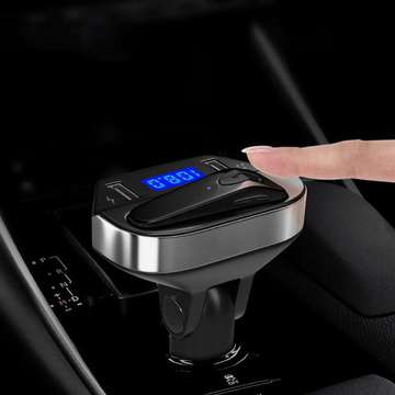 Transmiter samochodowy FM Bluetooth 5.0 V6 + słuchawka bezprzewodowa 