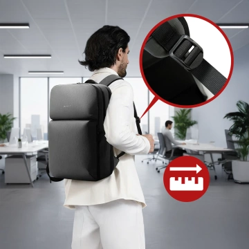 Bange 26L wasserdichter Rucksack für Laptops bis 15,6 Zoll – Geräumig und komfortabel, robust und atmungsaktiv, ideal für Stadt und Reisen, Arbeit und Flugreisen, Unisex – Grau