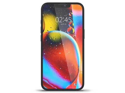 Szkło Spigen Glas.tR Slim FC do etui do Apple iPhone 13/ 13 Pro/ 14 Black + Kabel 1m Lightning