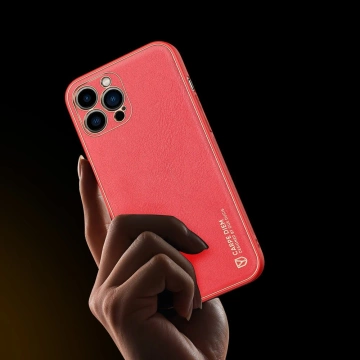 Dux Ducis Yolo elegante Hülle aus ökologischem Leder für Apple iPhone 13 Pro rot