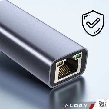 USB-zu-Ethernet-Adapter Alogy LAN RJ45 GIGABIT 1000 MBPS Netzwerkkarte Schwarz