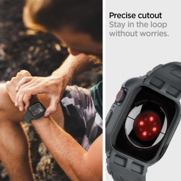 Pasek do Apple Watch 4–9 / SE 44–45mm Spigen Rugged Armor Pro Szary