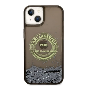 Etui ochronne na telefon Karl Lagerfeld KLHCP14SLCRSGRK do Apple iPhone 14 6,1" czarny/black hardcase Liquid Glitter RSG
