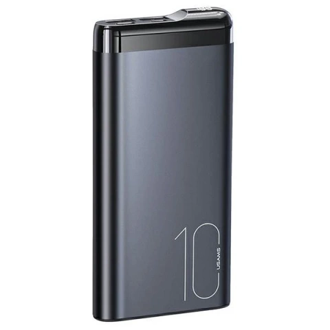 USAMS Powerbank PB55 10000mAh 2xUSB LED Display grau/grau 10KCD14801 (US-CD148) Aluminium