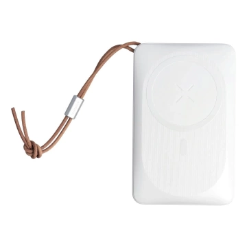 Powerbank Externer Akku VEGER MagOn mit Qi-Ladung für MagSafe 15W - 10.000mAh PD 22,5W weiß (VP1151 / W1151)