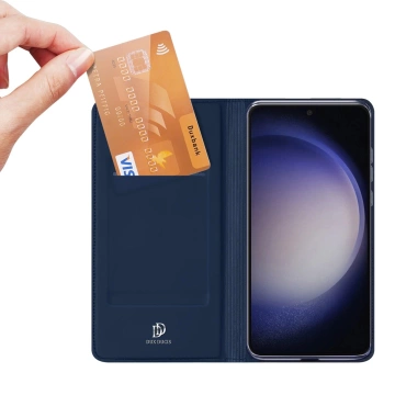 Brieftaschenetui mit Ständer für Samsung Galaxy S23 FE Dux Ducis Skin Pro – blau