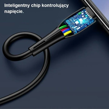 USAMS Kabel U38 USB-C 5A Schnellladung für OPPO/HUAWEI 1m schwarz