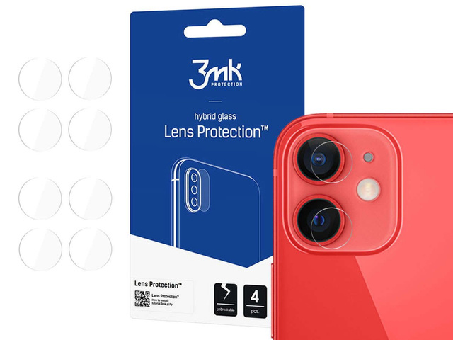 Glas x4 für Kameraobjektiv 3mk Objektivschutz für Apple iPhone 12 Mini