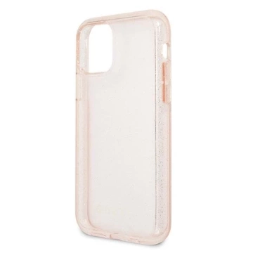 Guess GUHCN58PCGLPI iPhone 11 Pro różowy/pink Hard Case Glitter