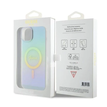 Etui Guess GUHMP15MHITSQ do iPhone 15 Plus 6.7" hardcase IML Iridescent MagSafe turkusowy/turquoise