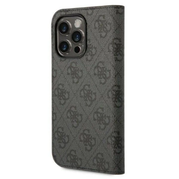 Etui Guess GUBKP14LHG4SHK für Apple iPhone 14 Pro 6,1" Czarny/Black Book 4G Vintage Gold Logo
