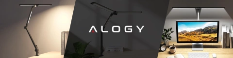 Alogy SmartDesk™ Faltbare LED-Monitor-Schreibtischlampe mit dreifacher Beleuchtung, einstellbarer Helligkeit, Tischhalterung und Augenschutz – Schwarz