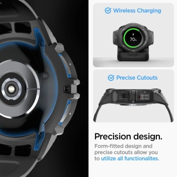 Etui Spigen Rugged Armor „Pro“ für Samsung Galaxy Watch 6 Classic (47 mm) schwarz