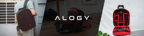 Plecak wodoodporny Alogy pokrowiec na aparat sprzęt fotograficzny i akcesoria pojemny Czarno-czerwony