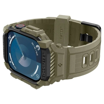 ETUI Z PASKIEM DO APPLE WATCH 10 (46MM) VINTAGE KHAKI SPIGEN RUGGED ARMOR PRO