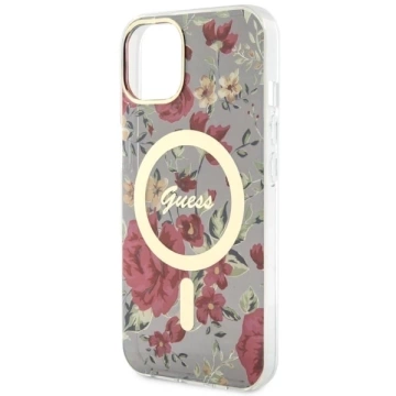 Etui Guess GUHMP14SHCFWSA für iPhone 14 6,1" Hardcase Flower MagSafe