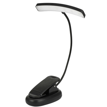 Lampa biurkowa Alogy LED z klipsem do czytania Czarna