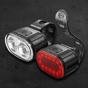 Lampka rowerowa na przód dioda LED T6  światełko przednie + tylne wodoodporne