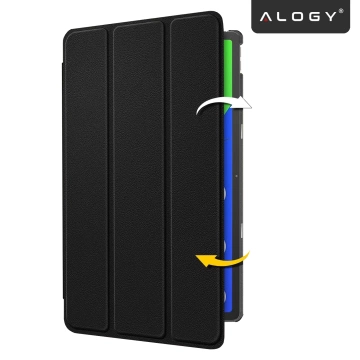 Etui do Lenovo IdeaTab Pro / Pro MT 12.7" TB-373, Ochronne z Klapką i Miejscem na Rysik, Składana Okładka Bumper, Alogy BookGuard™ – Czarne