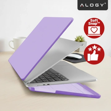 Schutzhülle für Apple MacBook Air 13,6" (2022–2025, M2/M3/M4) – Flexible, matte Schutzhülle, leicht und widerstandsfähig – Alogy AirGuard™ Lila