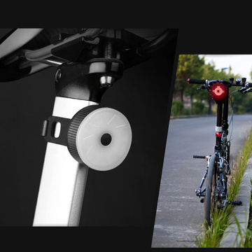 Lampka rowerowa Światło rowerowe Tylne czerwone LED pod siodełko Migająca lampa na rower tył