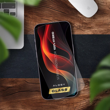 Szkło "NIETŁUKĄCE"do Samsung Galaxy S24 Ultra na ekran hybrydowe Alogy Flexi Glass 9H Case Friendly płaskie na ekran