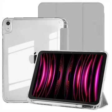 Etui do Apple iPad 11gen. 11" 2025 / 10gen. 10.9" 2022 Ochronne Hybrydowe z Miejscem na Rysik, Składana Okładka, Funkcja Podstawki, Alogy HybridBook™ Case  – Szare