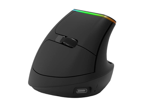 Bezprzewodowa mysz pionowa Delux M618DB BT/2.4G 4000DPI RGB 