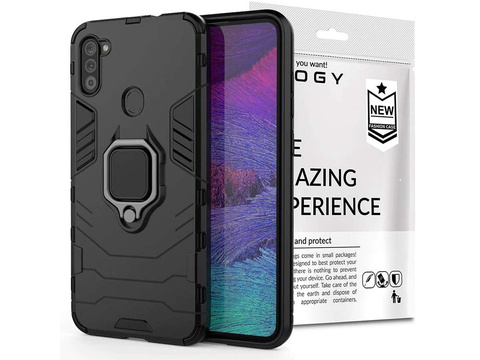 Alogy Stand Ring Armor Hülle für Samsung Galaxy M11 / A11 schwarz