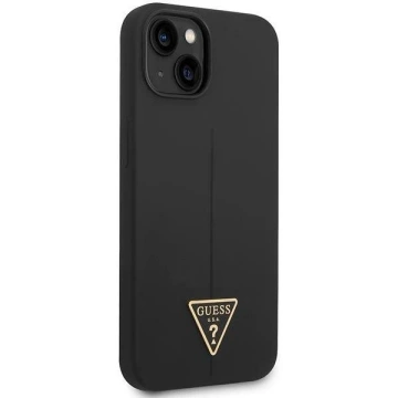 Etui Guess GUHCP14SSLTGK do Apple iPhone 14 6,1" czarny/black hardcase Silicone Triangle