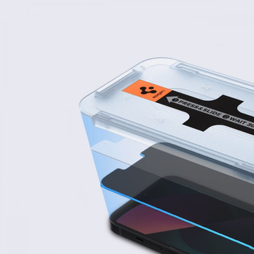 2x Spigen Glas.tR EZ Fit Privacy Tempered Glass für Apple iPhone 13 Pro Max