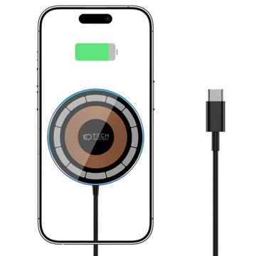 TECH-PROTECT QI15W-A30 MAGNETISCHES MAGSAFE KABELLOSES LADEGERÄT SCHWARZ
