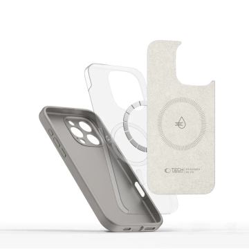 Etui Tech-Protect Liquid Silicone MagSafe iPhone 16 Pro Stone Grey