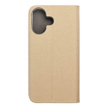 Etui Kabura SENSITIVE Book do iPhone 16 Złoty z Podstawką