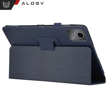 Etui do Lenovo Tab K11 / K11E 11” M11 10.95" TB330FU/TB330XU/TB331FC stojak pokrowiec obudowa z klapką na tablet Case Alogy Granatowe