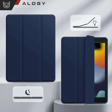 Hülle für Apple iPad 10.2 9 Gen 8/7 2021/2020/2019 Smart Pencil Case Alogy TPU Tablet Cover Marineblau