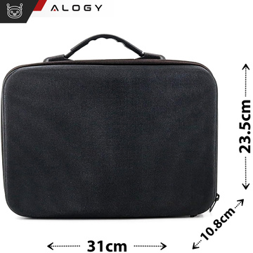Pokrowiec walizka do drona DJI Mini 4 Pro / DJI Mini 3 Pro / Mini 3 sztywny kuferek etui twarde z paskiem Hard Case Alogy Czarny