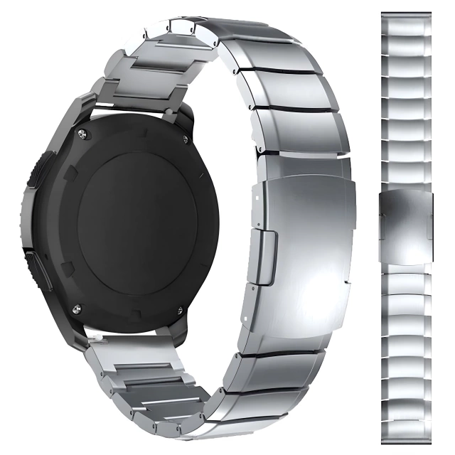 Bransoleta Steel Simple pasek Alogy stal nierdzewna do smartwatcha 20mm Srebrna