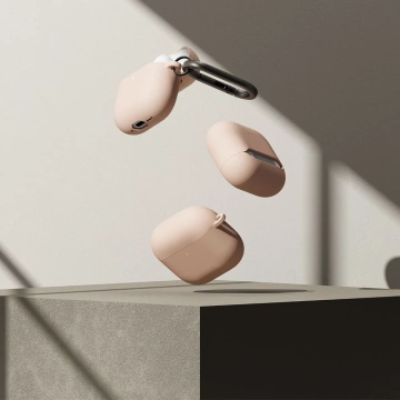 Apple AirPods 4 Hülle Ringke Silikon Hellviolett Karabiner
