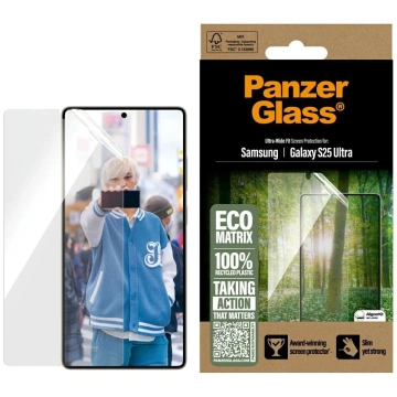 Gehärtetes Glas für Samsung Galaxy S25 Ultra PanzerGlass Ultra-Wide Fit Eco Matrix