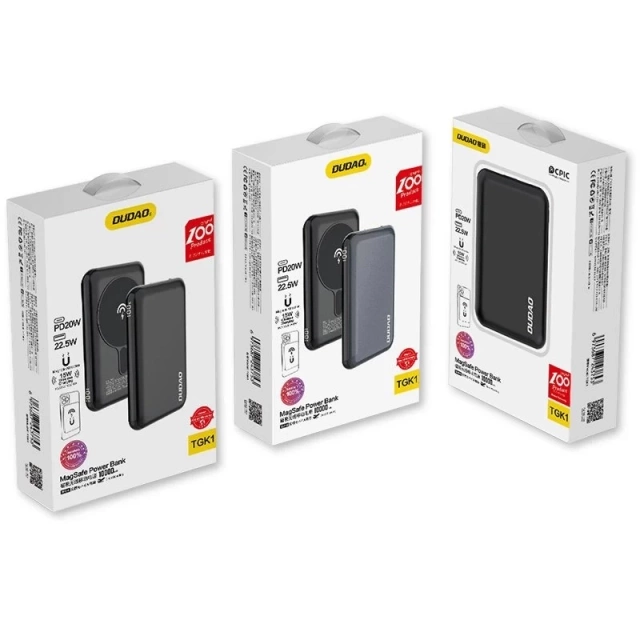 Dudao TGK1 Powerbank mit kabellosem Ladegerät 15W 10000mAh Marineblau (TGK1-Dunkelblau)