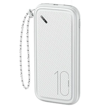 USAMS Powerbank PB56 10000mAh 2xUSB / USB-C / MicroUSB Fast Charge weiß/weiß 10KCD15002 (US-CD150)