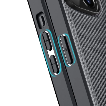 Dux Ducis Fino etui pokrowiec pokryty nylonowym materiałem iPhone 14 Plus czarny