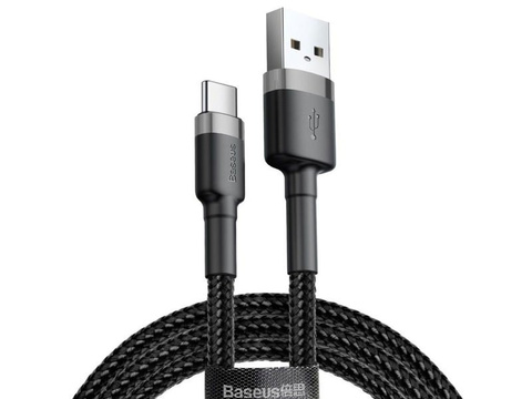 Kabel 2m Baseus USB-C 2A grey black