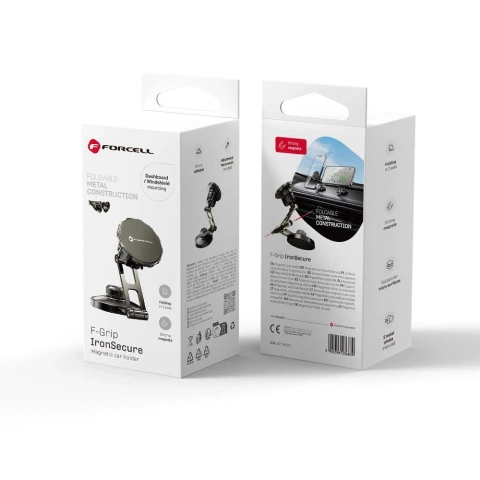 Uchwyt Samochodowy Forcell Magnetyczny Metalowy 3w1 IronSecure