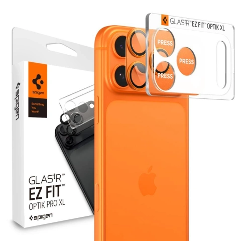 Osłona Aparatu do iPhone 17 Pro Max Spigen Optik Pro XL EZ Fit Orange